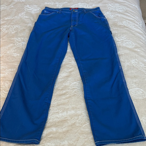 Dickies Carpenter Pants in Royal Blue with white stitching Size 27 - Picture 2 of 12